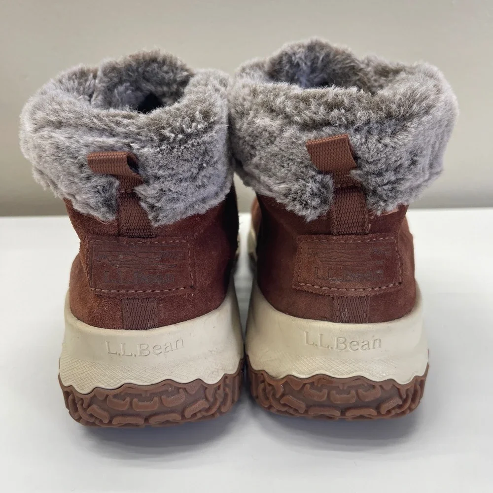 LL Bean Boots Womens 8.5 Day Venture Brown Suede PrimaLoft Insulated Waterproof